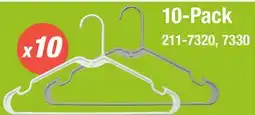 Menards Whitmor Satin Gray Plastic Clothes Hangers - 10 Pack offer