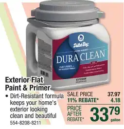 Menards Dutch Boy Dura Clean Exterior Flat Parisian Rose Paint + Primer - 1 gal offer