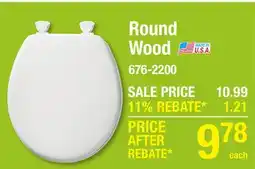 Menards Mayfair Round White Wood Toilet Seat with Easy·Clean Hinge offer