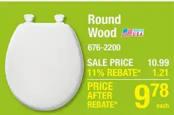 Menards Mayfair Round White Wood Toilet Seat with Easy·Clean Hinge offer