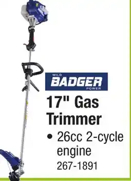 Menards Wild Badger Power 17 26cc 2-Cycle Straight Shaft Gas Trimmer offer