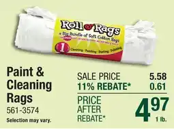 Menards Painter's Choice Roll O' Rags Cotton Paint & Cleaning Rags - 1 lb offer