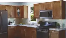 Menards KLËARVŪE Malmö Suede 19' L-Shaped Kitchen - Cabinets Only offer