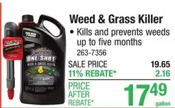 Menards Spectracide One Shot Weed & Grass Killer with Accushot Sprayer - 128 oz offer