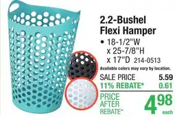 Menards ezystorage 2.2 Bushel Flexi Laundry Hamper - Assorted Colors offer