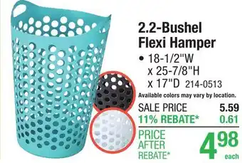 Menards ezystorage 2.2 Bushel Flexi Laundry Hamper - Assorted Colors offer