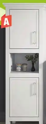 Menards OVE Decors Carina 20''W x 14-1/2D x 60H Dove Gray Linen Cabinet offer