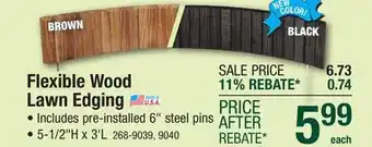 Menards Redy-Edge 3' Wood Landscape Edging offer