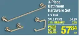 Menards Moen Zyla Brushed Nickel 3-Piece Bathroom Hardware Set offer