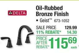 Menards Delta Geist Two Handle 8 Widespread Oil Rubbed Bronze Bathroom Sink Faucet offer