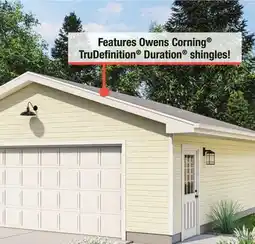 Menards Montana 2-Car Garage 24' x 24' x 8' Material List offer