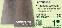 Menards SuperFast Farmhouse Vintage Oak 7 x 48 Floating Luxury Vinyl Plank Flooring (18.93 sq. ft./ctn) offer