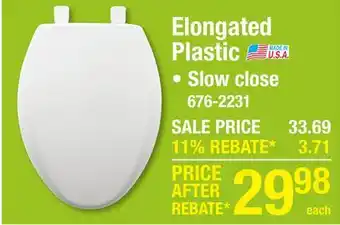 Menards Mayfair Affinity Elongated White Plastic Toilet Seat with Easy·Clean Hinge and Stay·Tite offer