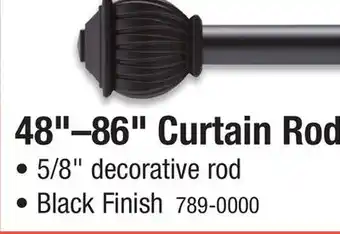 Menards Kenney Beckett 48-86 Black Standard Decorative Window Curtain Rod offer