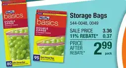Menards Hefty Basics Gallon Double Zipper Storage Bags - 80 Count offer