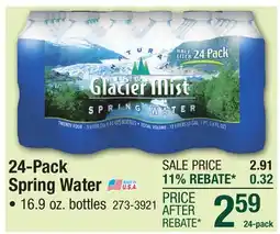 Menards Glacier Mist Natural Spring Bottled Water - 24 Pack offer