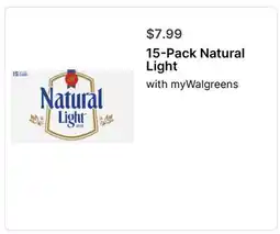 Walgreens 15-Pack Natural Light offer