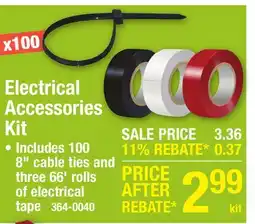 Menards MaxEnergy Electrical Tape and Cable Ties Kit offer
