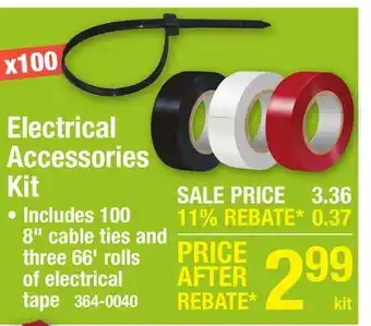 Menards MaxEnergy Electrical Tape and Cable Ties Kit offer