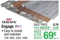 Menards Mohawk Engage Wedgewood Sheet Vinyl 12' Wide offer