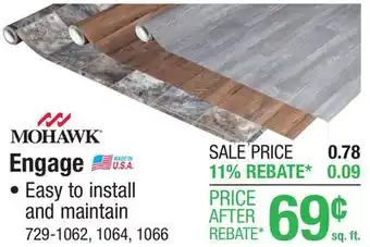Menards Mohawk Engage Wedgewood Sheet Vinyl 12' Wide offer
