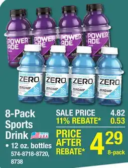 Menards Powerade Mountain Berry Blast Sports Drink - 8 Pack offer