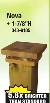 Menards Patriot Lighting Nova Paintable/Stainable Solar LED Post Cap Landscape Light offer
