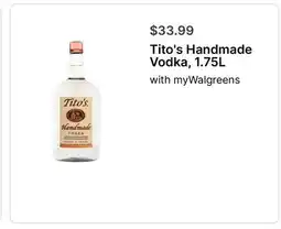 Walgreens Tito's Handmade Vodka, 1.75L offer