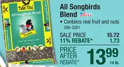 Menards Better Bird Better Blend Premium All Songbirds Blend Bird Food Seed - 14 lb offer
