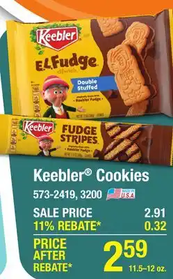 Menards Keebler E.L. Fudge Double Stuffed Butter Sandwich Cookies - 12 oz offer