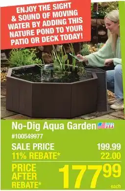 Menards No-Dig Aqua Garden offer
