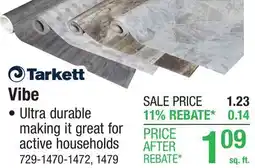 Menards Tarkett Vibe Saddle Sheet Vinyl 12 ft. Wide offer