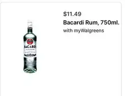 Walgreens Bacardi Rum, 750ml offer