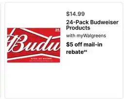 Walgreens 24-Pack Budweiser Products offer