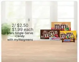 Walgreens Mars Single-Serve Candy with offer