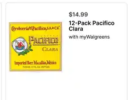 Walgreens 12-Pack Pacifico Clara offer