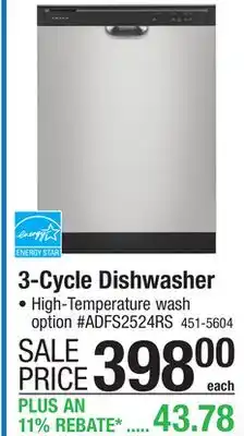 Menards Amana 24 3-Cycle Stainless Steel Built-In Dishwasher offer