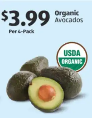 Aldi Organic Avocados offer