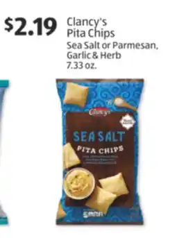 Aldi Clancy's Pita Chips Sea Salt or Parmesan, Garlic & Herb offer
