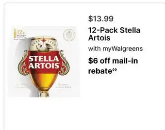 Walgreens 12-Pack Stella Artois offer
