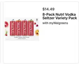 Walgreens 8-Pack Nutrl Vodka Seltzer Variety Pack offer