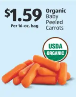 Aldi Organic Baby Peeled Carrots offer