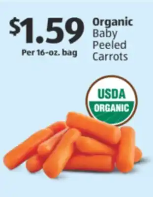 Aldi Organic Baby Peeled Carrots offer