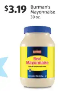 Aldi Burman's Mayonnaise offer
