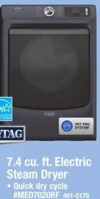 Menards Maytag 7.4 cu.ft. Midnight Steel Smart Pet Pro Dryer offer