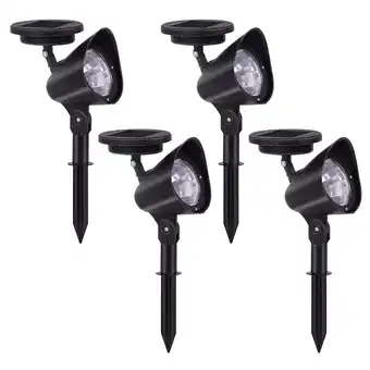 Walmart VIIWII Solar Lights Outdoor LED Landscape Spotlights for Garden Walkway Yard Porch Pool 4 Packs offer