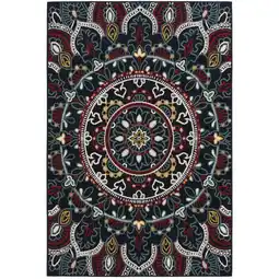 Walmart Mainstays 5'x7' Primary Medallion Outdoor Rug offer