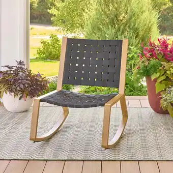 Walmart Better Homes & Gardens Ventura Outdoor Handwoven Low Rocking Chair offer