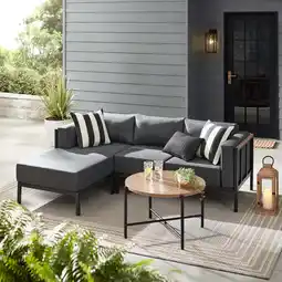 Walmart Mainstays Westmont 4 Piece Thick Cushion Sectional Set, Gray offer