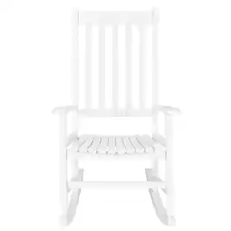 Walmart Zimtown Rocking Chair Solid Wooden Frame Outdoor & Indoor Rocker for Garden White offer
